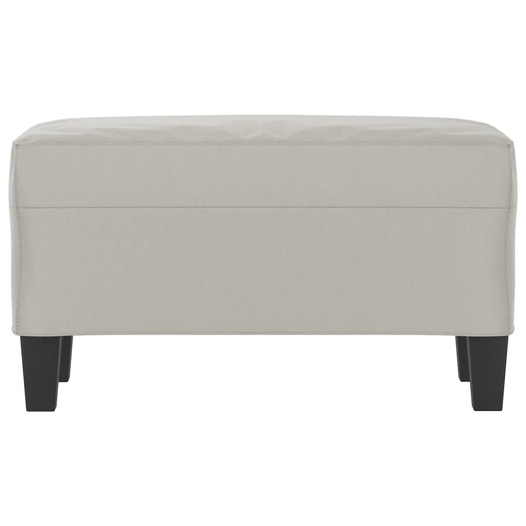 Panca 70 x 35 x 41 cm tessuto microfibra grigio chiaro 02_0010694