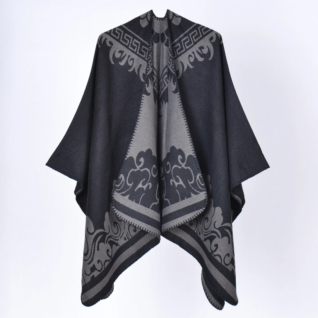 Nuovo scialle/sciarpa/scialle double-face in cashmere jacquard