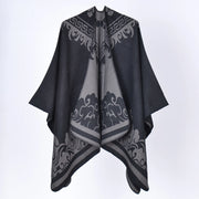 Nuovo scialle/sciarpa/scialle double-face in cashmere jacquard