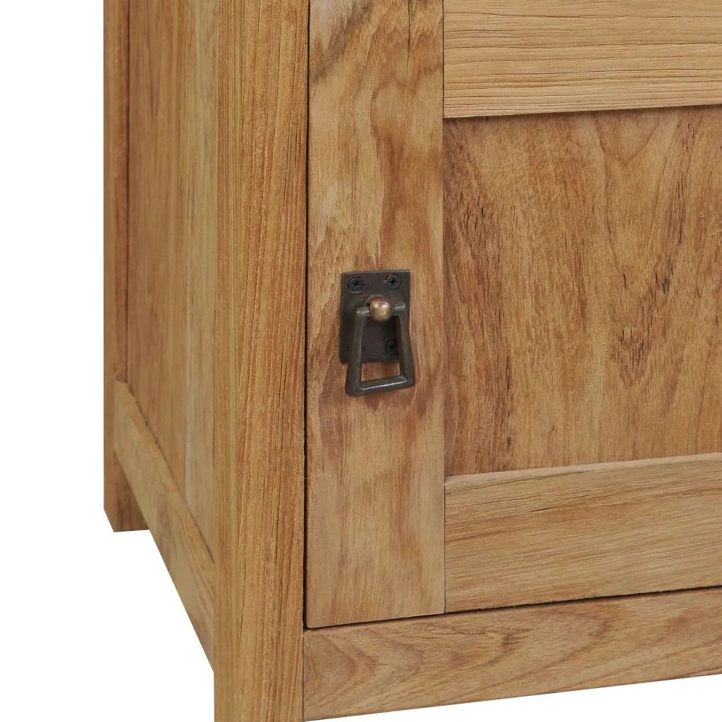 Comodino, cassettiera, armadio, mobili per camera da letto in teak massiccio, 40 x 30 x 50 cm, beige 1402123