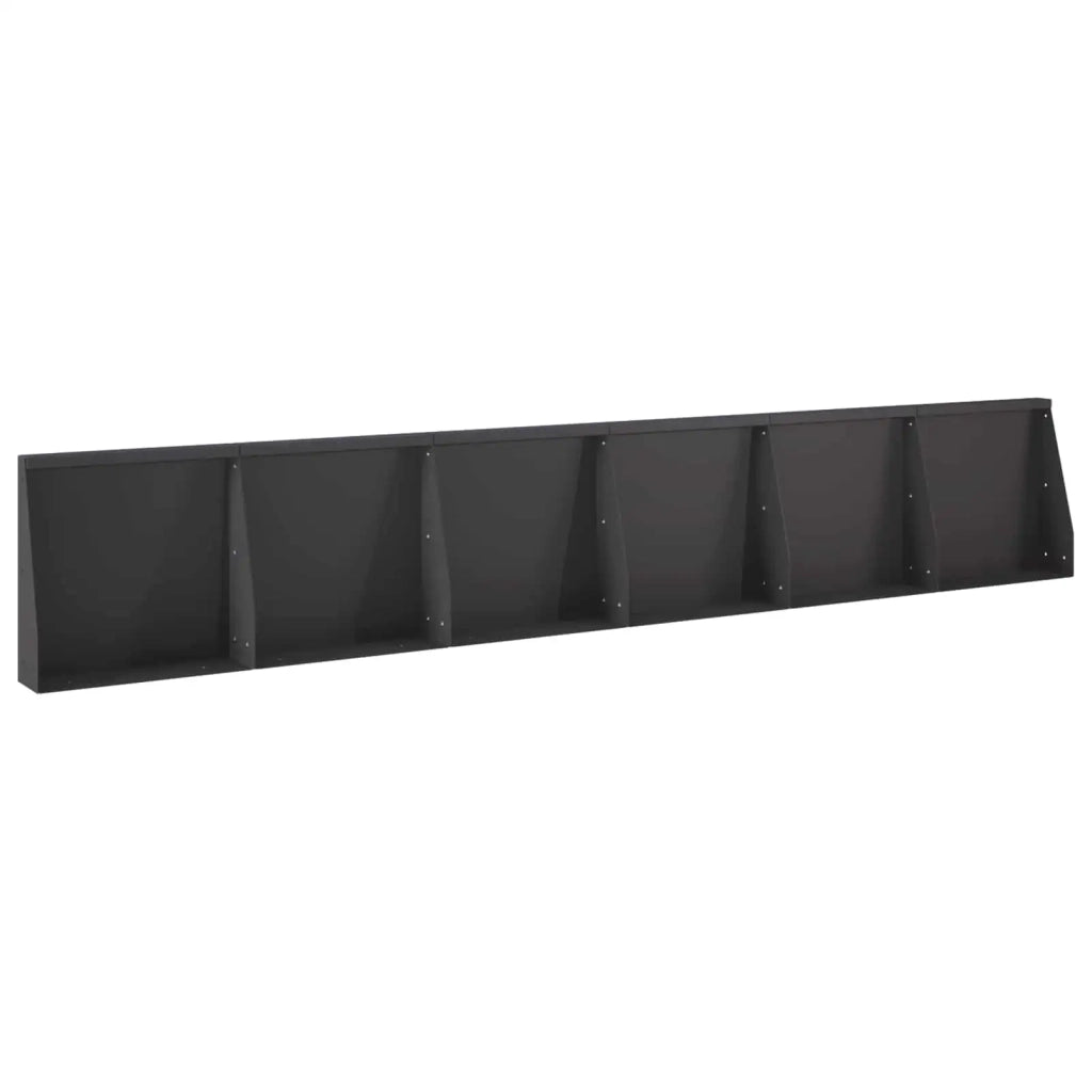 Muro di contenimento 6 pz 40 x 12 x 40 cm Acciaio Nero 3449142