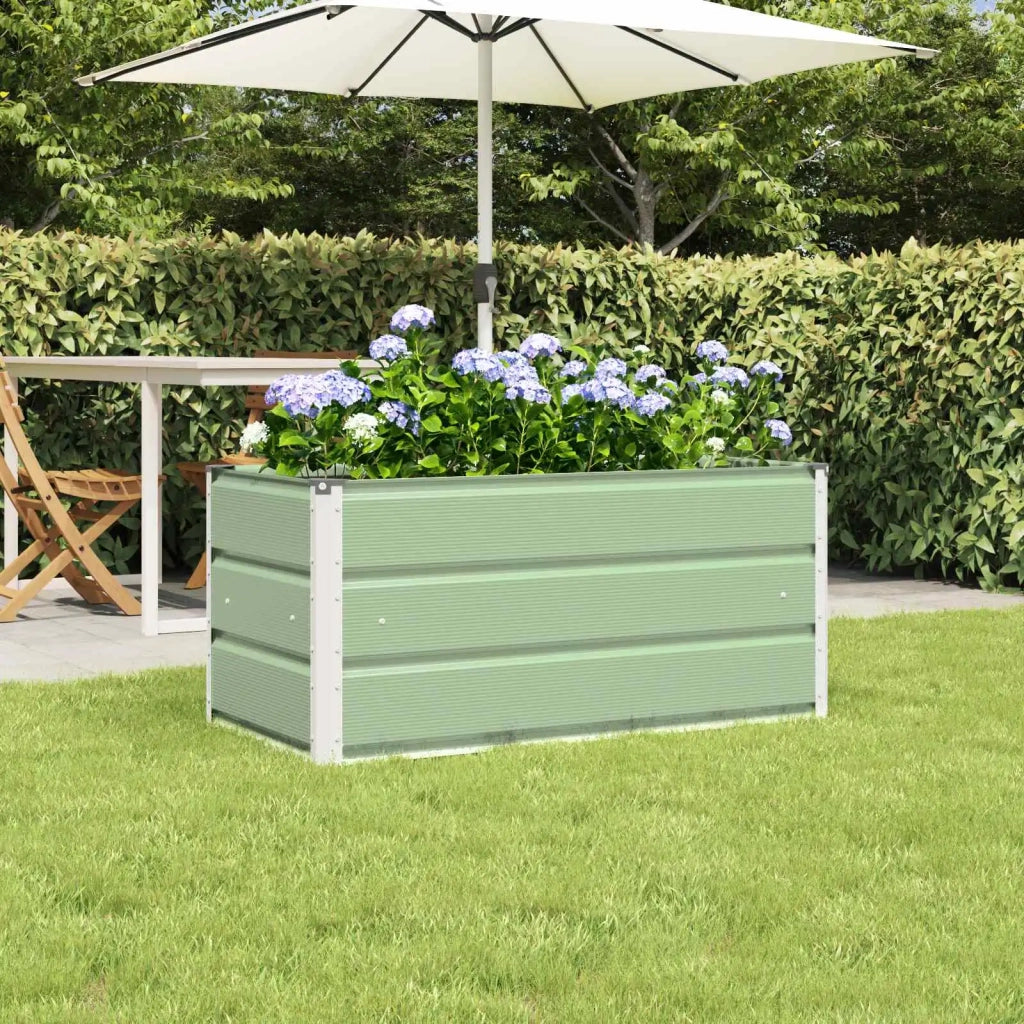 Fioriera Verde Pastello 100 x 50 x 45 cm Acciaio zincato 42018254