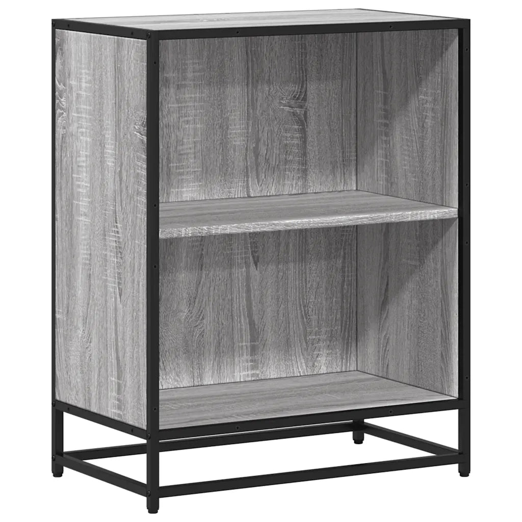 Libreria-Scaffale per Libri-Mobile di Stoccaggio Grigio Sonoma 60x35x76 cm in Legno Multistrato