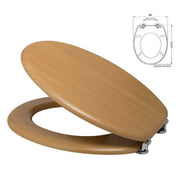 Trade Shop - Sedile Copriwater Universale Per Bagno Copri Wc Water In Legno 18" Mod. X -        3,5