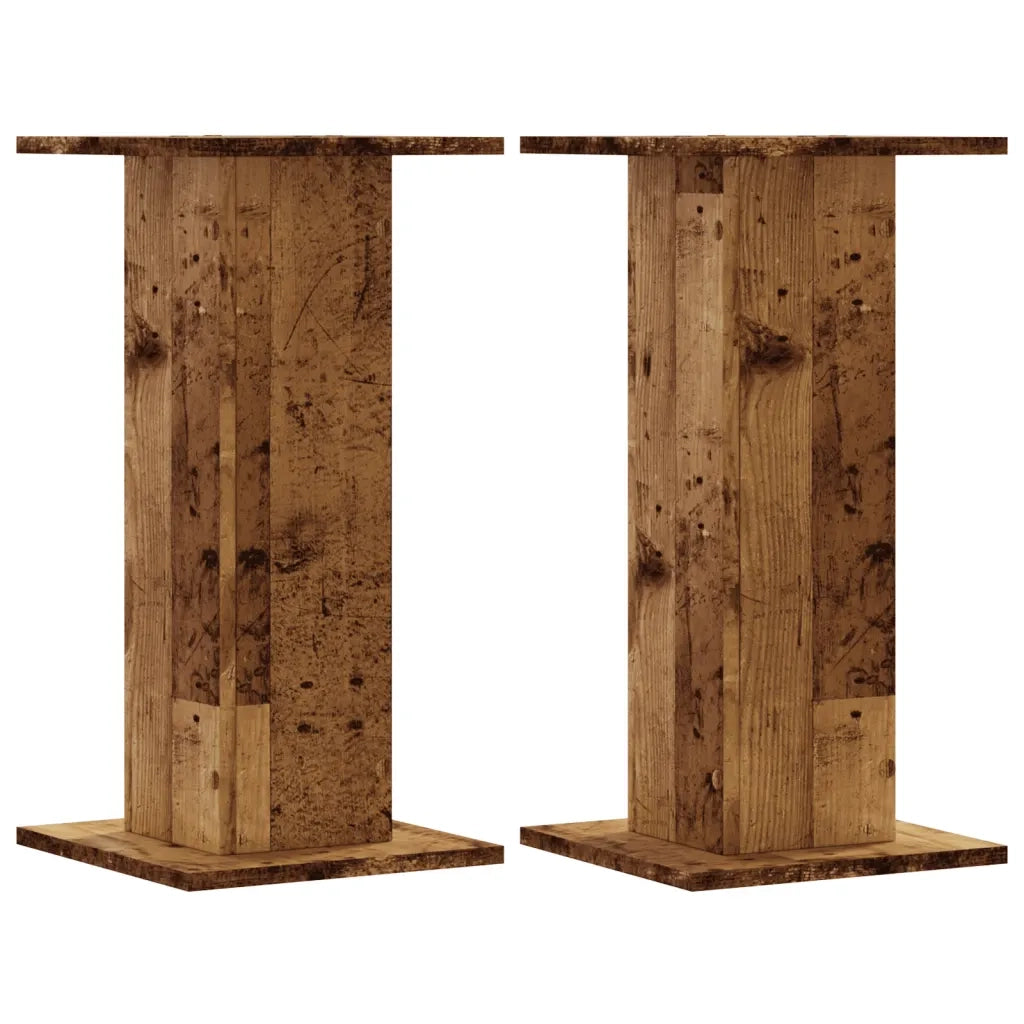 vidaXL Supporti per Piante 2 pz Legno Vecchio 30x30x60 cm Truciolato