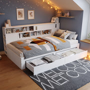 Letto daybed con contenitori in MDF 140x200 cm