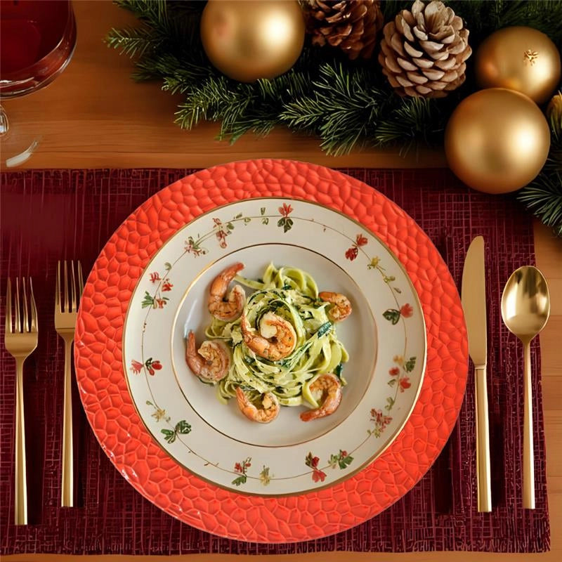 MA MAISON SET 6PZ SOTTOPIATTO CRUMBLE COLORE ROSSO - DIAMETRO 33 CM