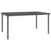 Tavolo da Pranzo per Esterni Antracite 150x90x74 cm in Acciaio cod mxl 34167