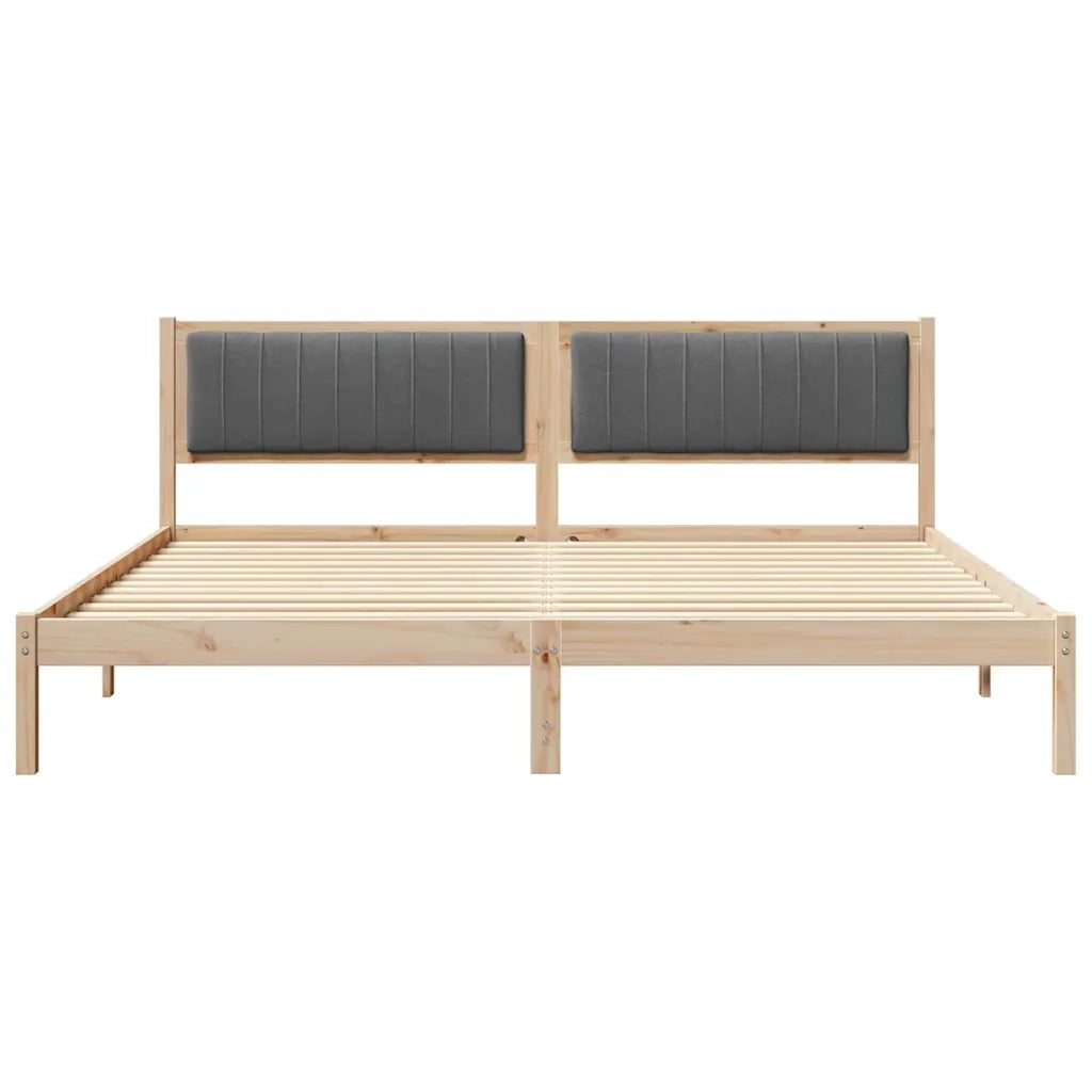 Struttura del letto Grigio scuro 200 x 200 cm Pino massello 3394239