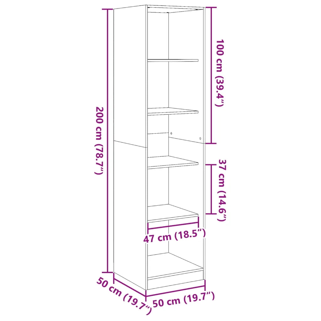 Armadio Bianco 50x50x200 cm in Legno tecnico CFW6168156