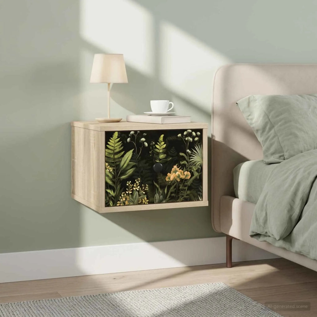 Mobiletto da comodino a parete RHENEN Rovere Sonoma 8007429