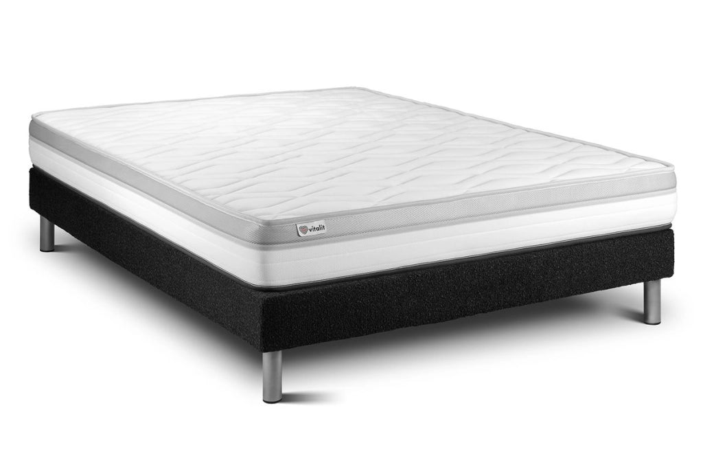 Letto con materasso VITAL RELAX 135 x 200 cm Rete Kit Nero