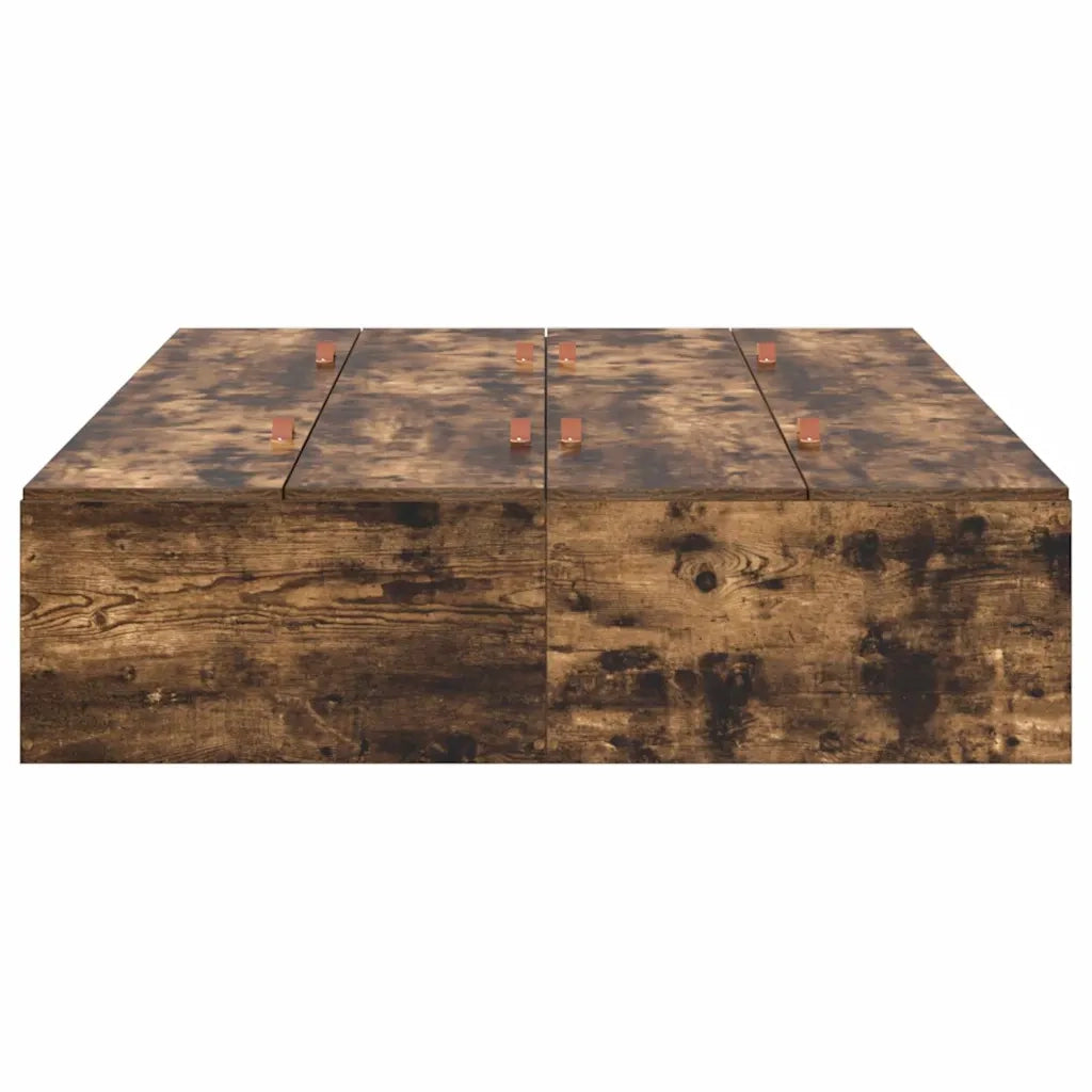 Struttura letto con contenitore Rovere fumé 120 x 200 cm 3335369