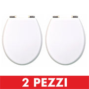 Kit 2 Copri Water Universli in Legno MDF Laccato Lucido Cerniere in Acciaio