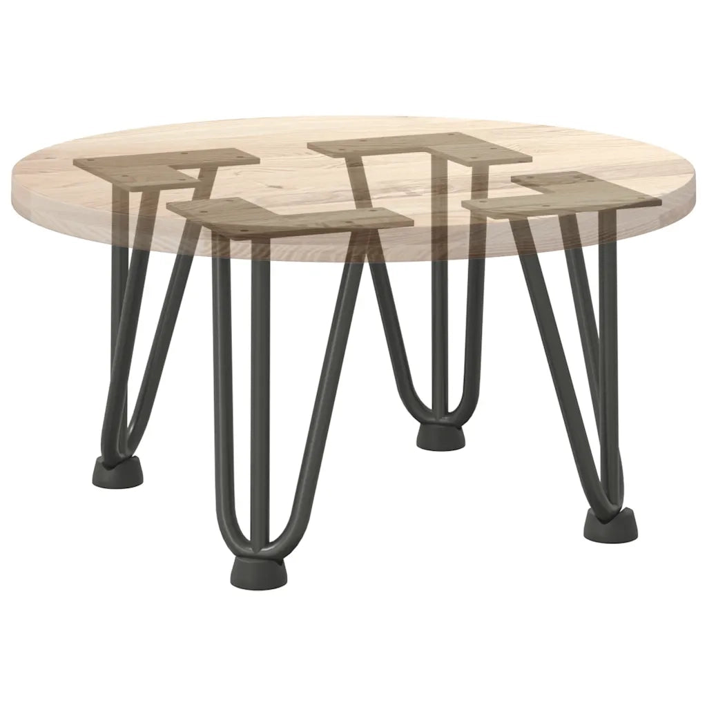 Gambe a forcina per tavolino 4 pz-Set di 4 Gamba per Tavolo antracite 20 cm acciaio massiccio 133844