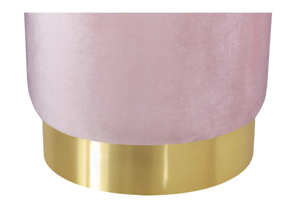 Pouf in velluto rosa, poggiapiedi - Zivago - PO19ZIBM