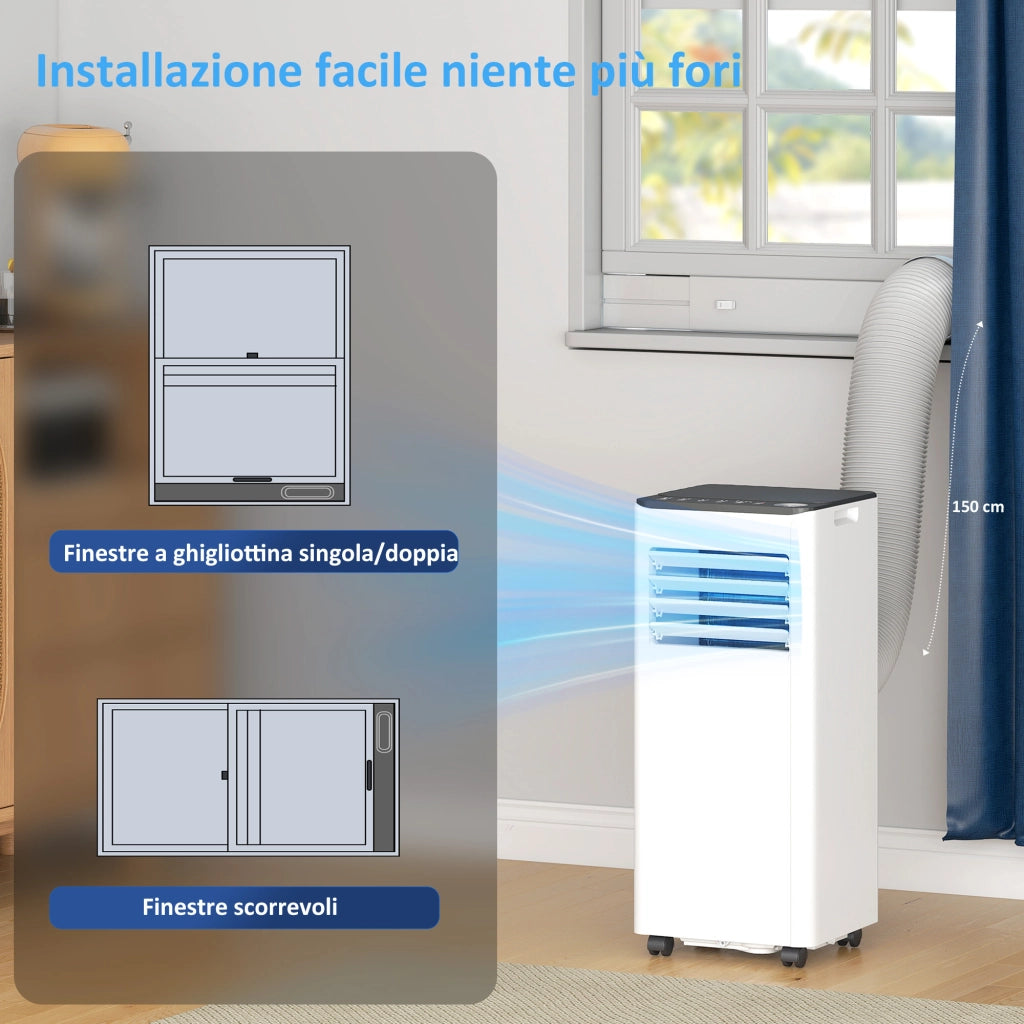 Condizionatore Portatile 9000 BTU ¨C zephmum ¨C Deumidificatore, Ventilatore, Modalit¨¤ Notte