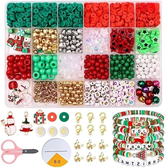 Set di decorazioni per bracciali di Natale per bambini DIY - 451 pezzi - set di Natale creativo per bambine - regali di Natale per bambine 4 5 6 7 8 anni