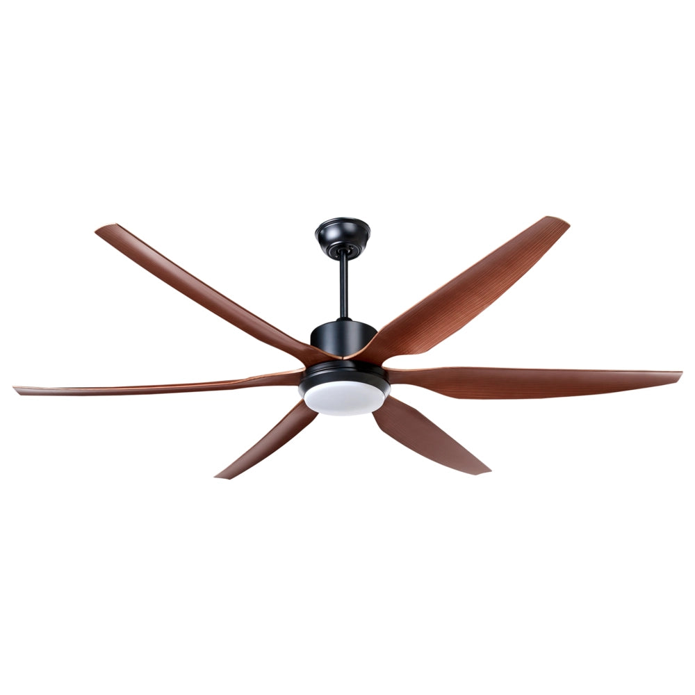 Ventilatore da soffitto con luce in materiale sintetico marrone chiaro Telecomando Moderno soggiorno scandinavo