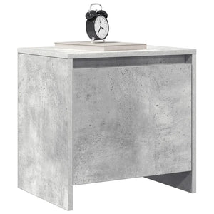Comodino Grigio Cemento 45x34x44,5 cm in Truciolato