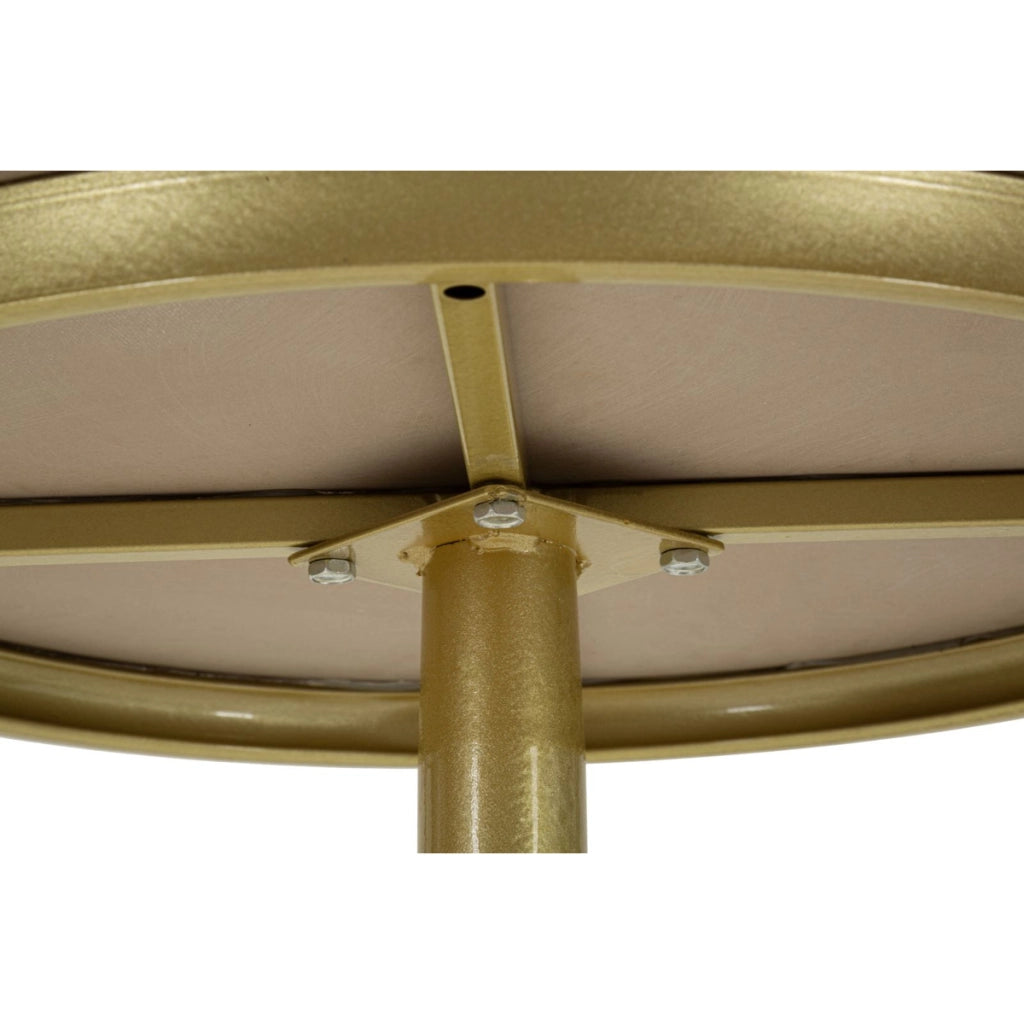 Tavolino bar alto Simply con struttura in metallo oro e piano bianco