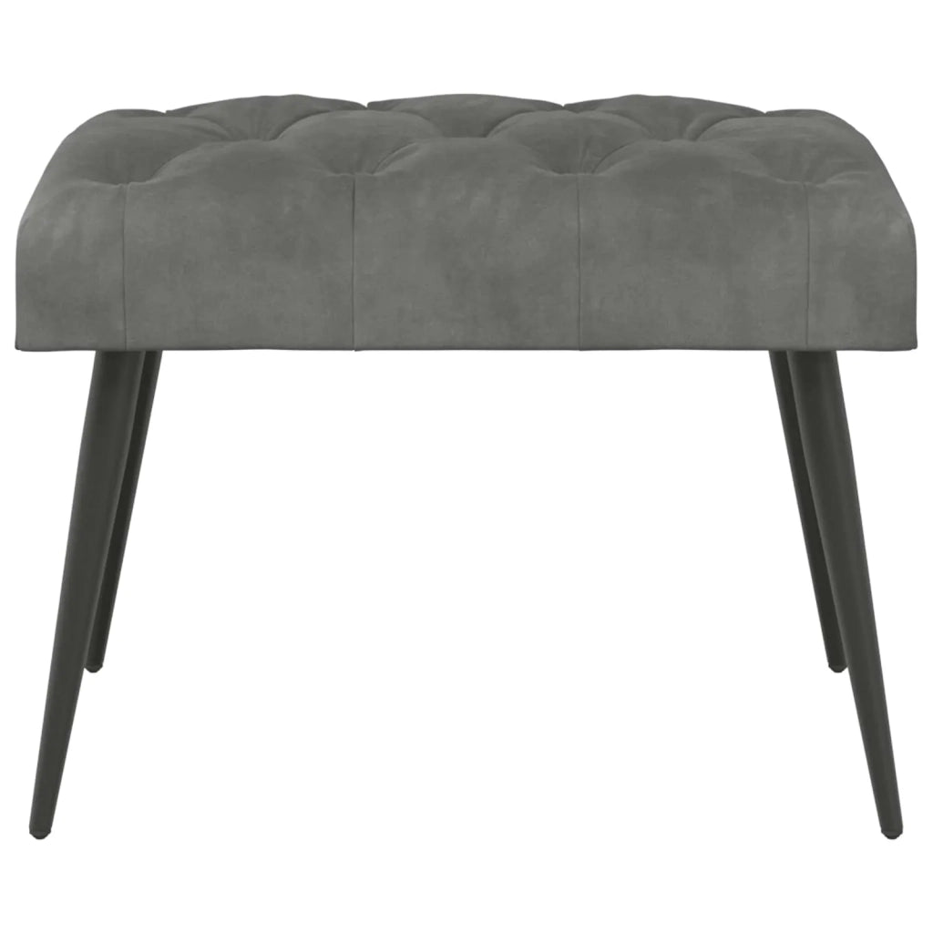Panchina con bottoni imbottiti Grigio Scuro 60 x 40 x 45 cm 42038544