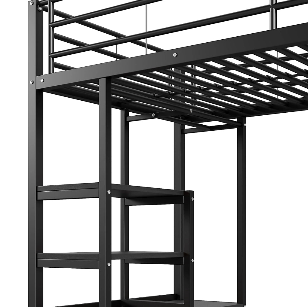 LETTO A CASTELLO con scrivania 90x200 cm nero