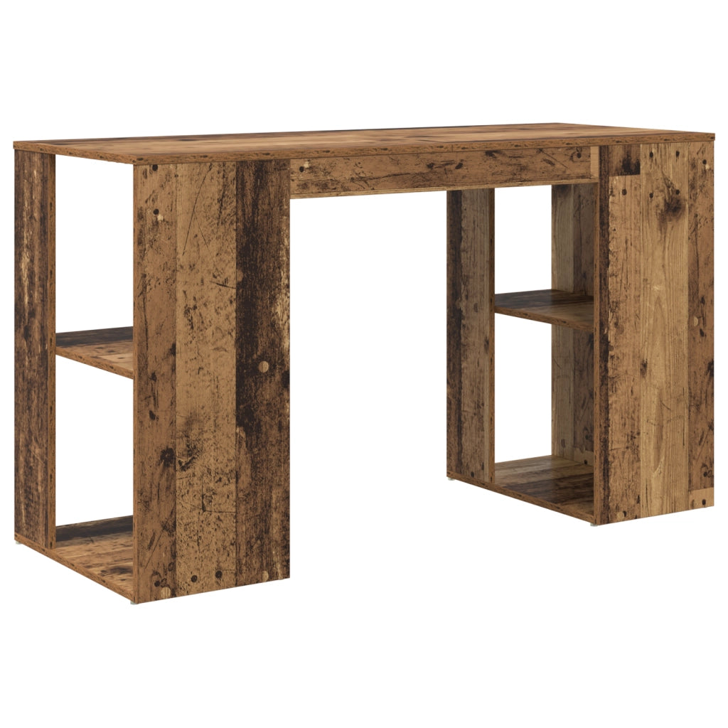 Scrivania Marrone Legno Vecchio Legno Massello di Recupero Standard