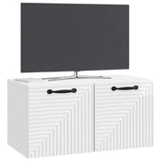 Mobile Porta TV da Muro Bianco Lucido 59,5 x 31 x 30 cm 898709