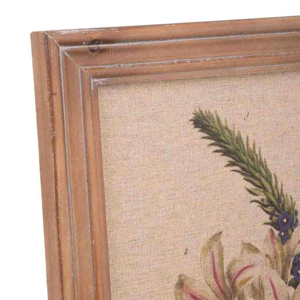 Cornice in legno e tessuto