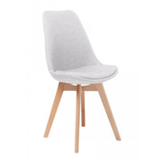 4x Sedia bianca design moderno sala ufficio tessuto cm 54 x 48 x 84 h