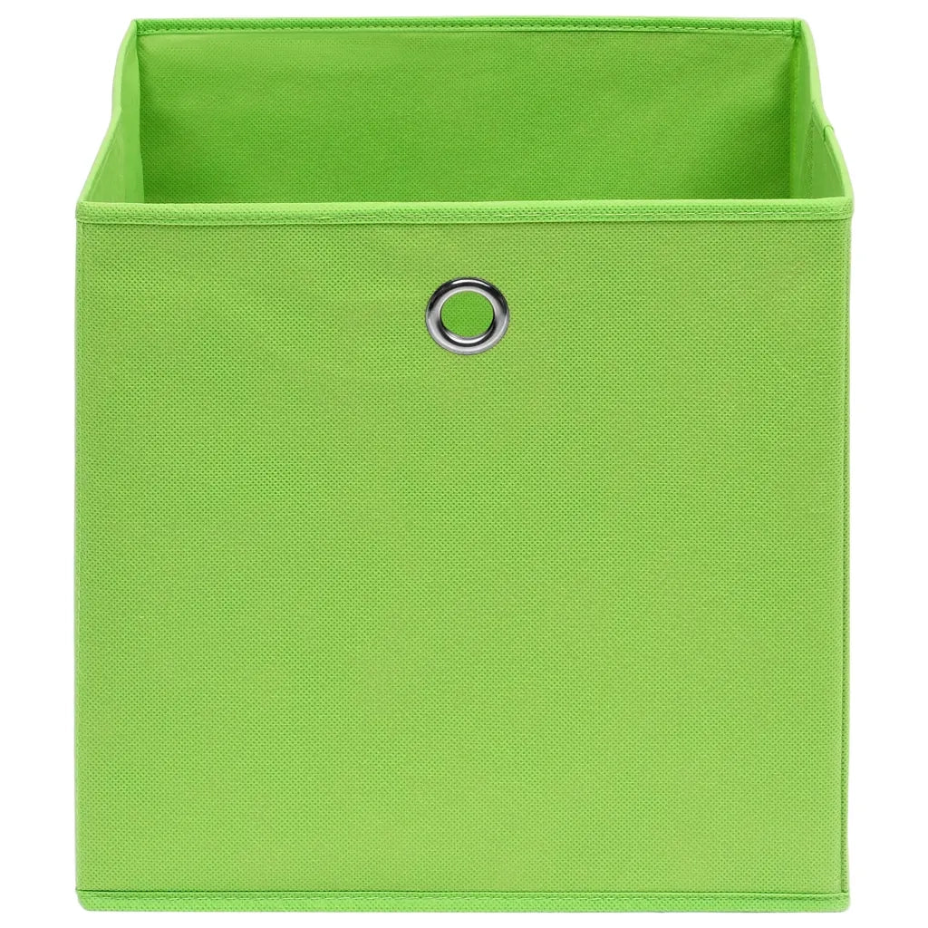 Scatole Portaoggetti 10pz Verdi 32x32x32 cm Tessuto 288371