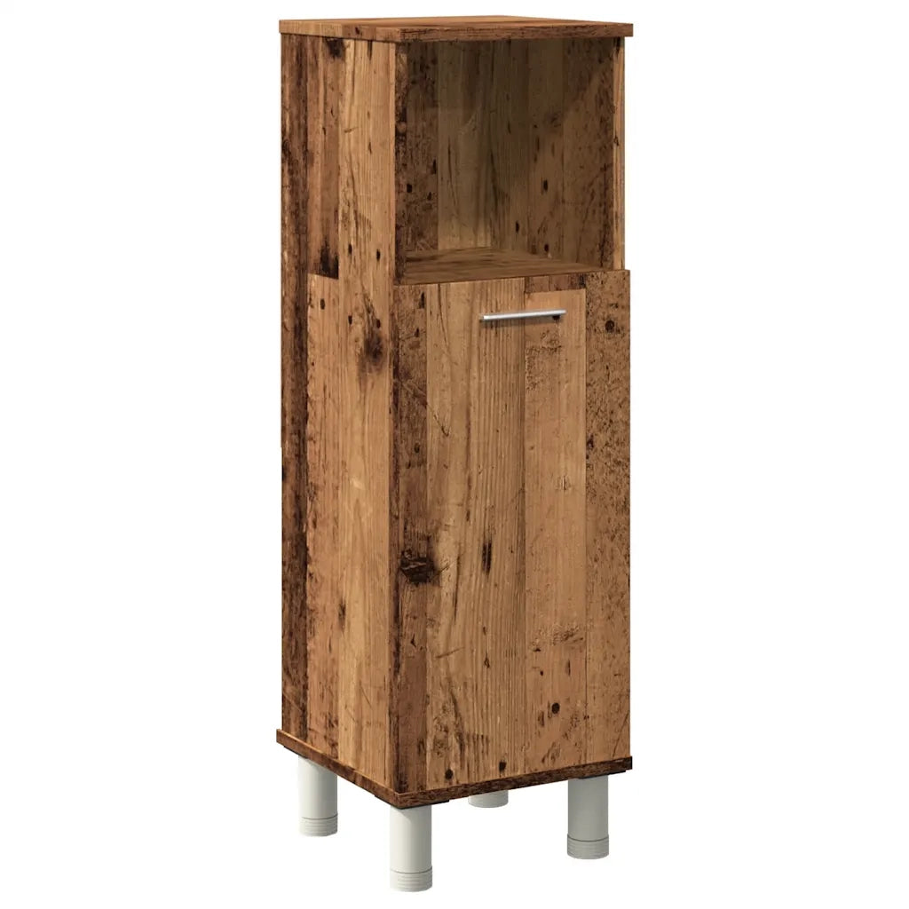 Mobile da Bagno Legno Antico 30x30x95 cm in Legno Multistrato