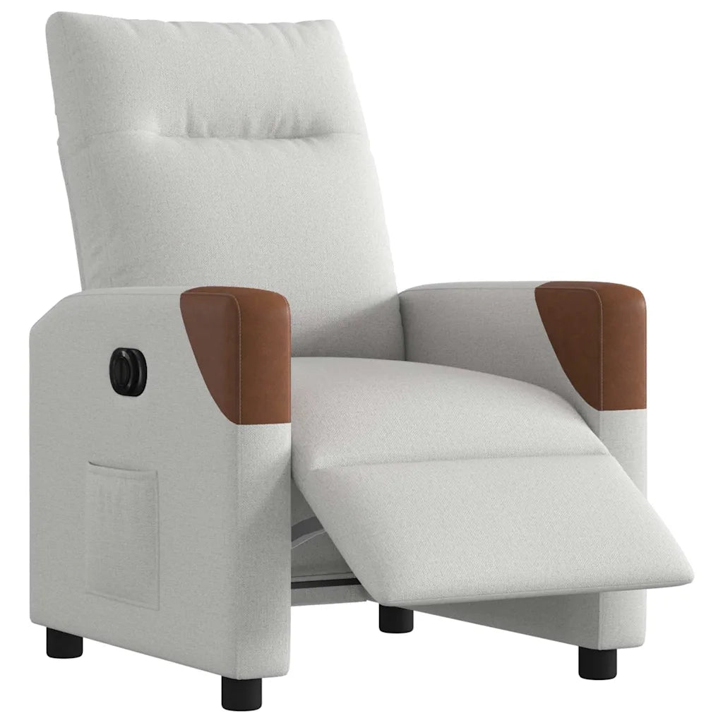 Poltrona Elettrica Reclinabile Grigio Nuvola in Tessuto 3323989