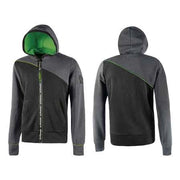FELPA FULL ZIP 'JUPITER' GRIGIO/VERDE Tg. XXXL - UPOWER