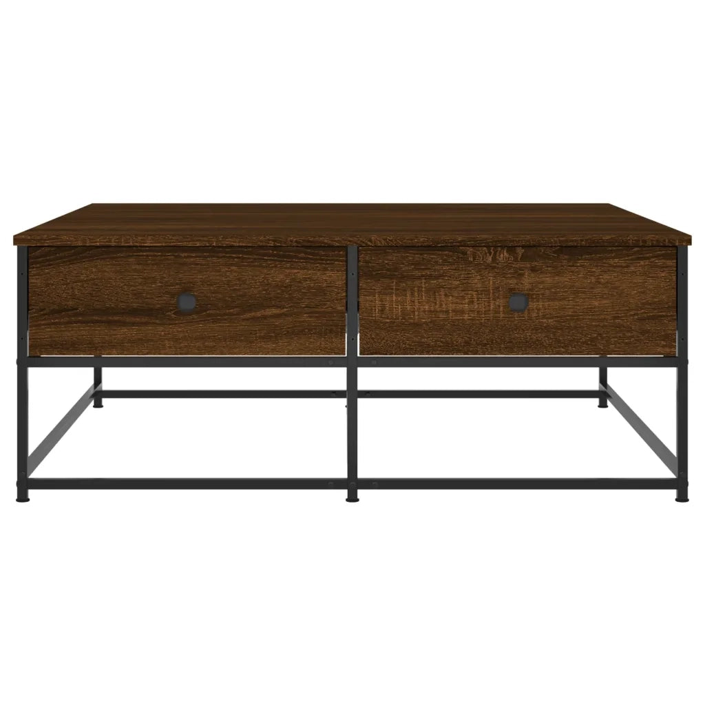 Tavolino Salotto-Tavolino da soggiorno-Tavolo Rovere Marrone 100x99x40 cm Legno Multistrato