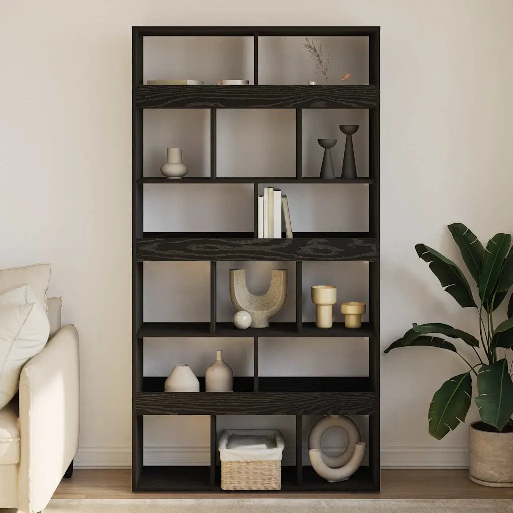Armadio per Libri 2 pcs Rovere Nero 100 x 33 x 93.75 cm