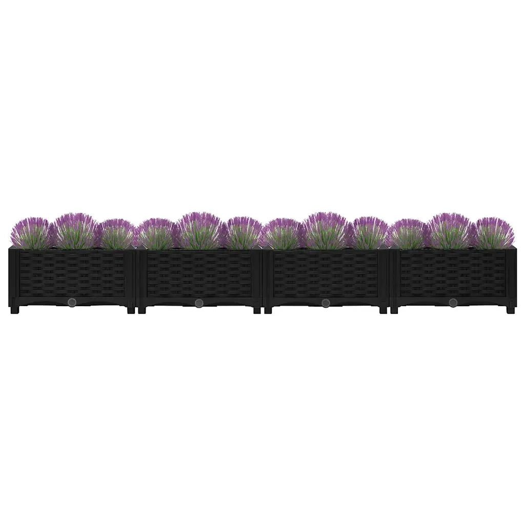 Fioriera | Cassetta per fiori | Vaso Rialzata 160x40x23 cm in Polipropilene