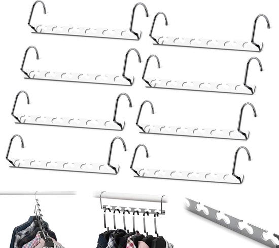Hanger per parete magica - Set di 8 - Risparmio di spazio