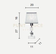 LUME/P LIVIA LUME 1 LUCE TORTORA- TRASPARENTE E CROMO ATTACCO E14 PARALUME L.20CM