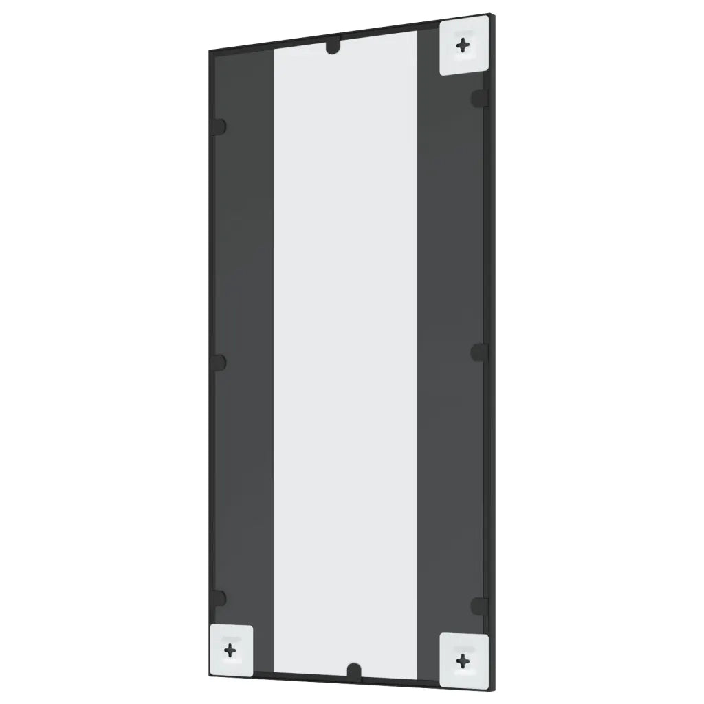 Specchio da Parete-Specchio a Muro-Specchio Decorativo Nero 40x80 cm Rettangolare in Ferro 665009