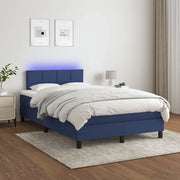 Letto a Molle con Materasso e LED Blu 120x200cm in Tessuto cod mxl 64293