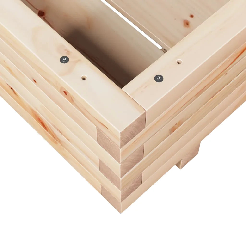 Fioriera da Giardino 60x60x26,5 cm in Legno Massello di Pino 847298