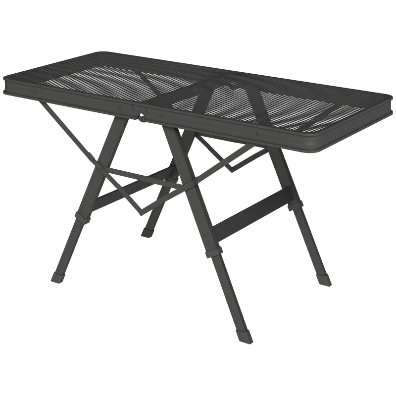 Tavolino Pieghevole Regolabile in Altezza ¨C MINIMAL ¨C Alluminio Nero 90x40,5 cm