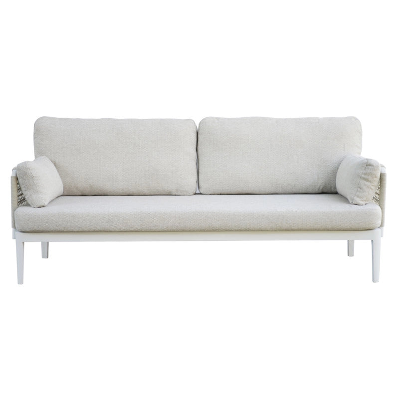 Salotto Bandol In Alluminio Bianco + Corda Beige Moia