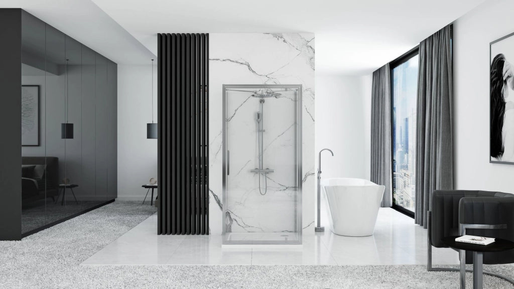 Cabina Doccia A Parete Rea Rapid Swing Chrome 120x90
