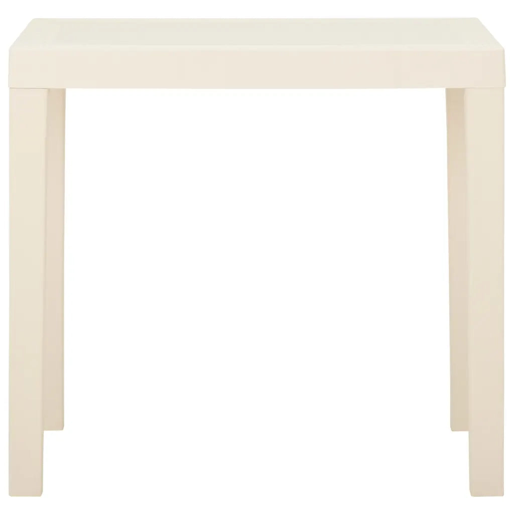 Tavolo da Giardino | Tavolino da esterno Bianco 79x65x72 cm in Plastica