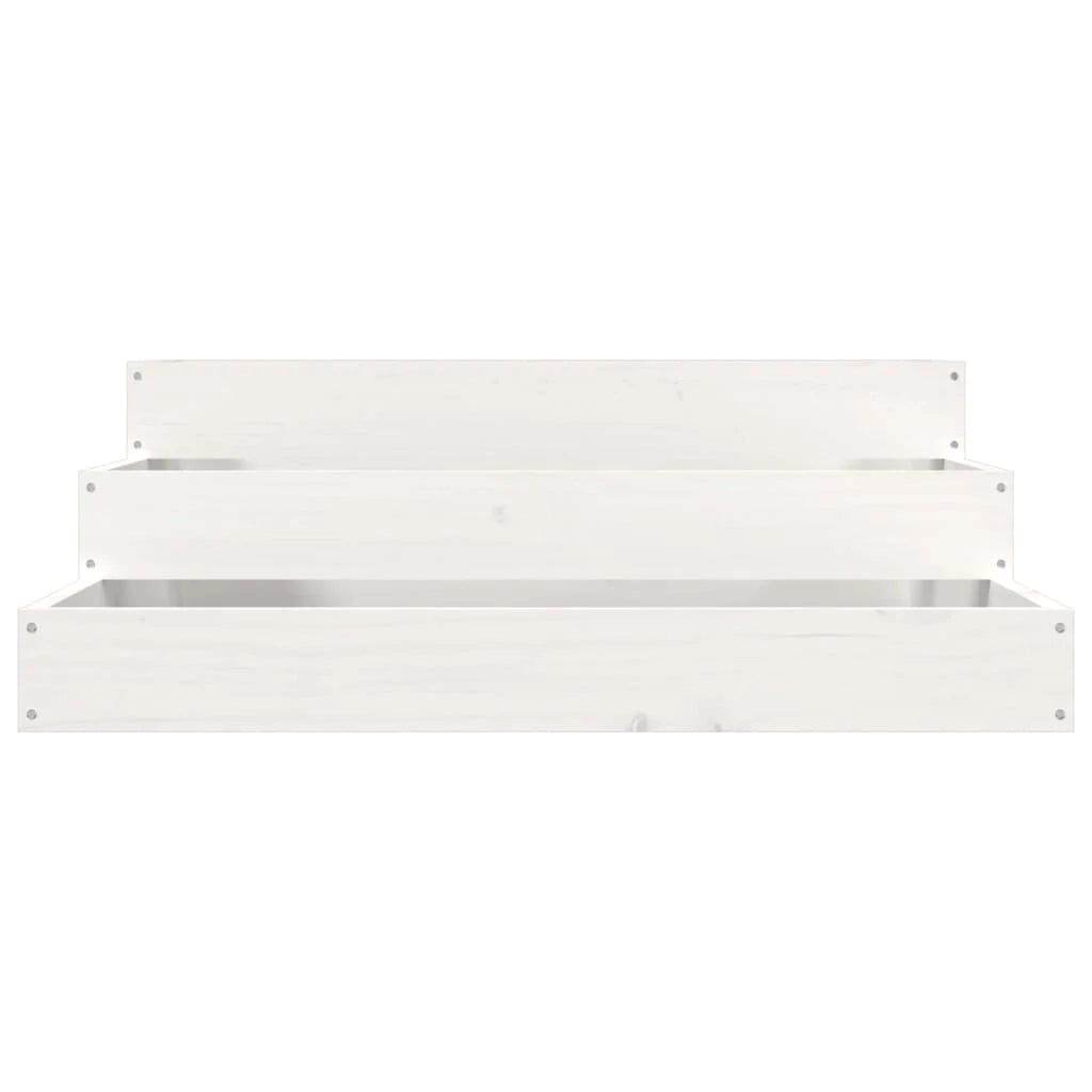 Fioriera rialzata per piante e fiori terrazza giardino 78 x 78 x 27 cm legno massello di pino bianco 02_0037863