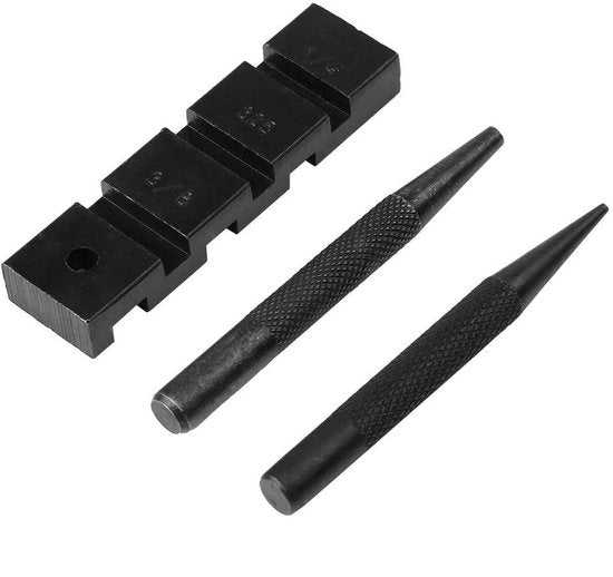 Set di riparazione a catena - Professionale riparazione a catena - Stampo/Tetto - Acciaio inossidabile di alta qualità - Formato compattibile - Adatto per 1/4", 3/8''LP, .325", 3/8" e .404 - Set di riparazione a catena