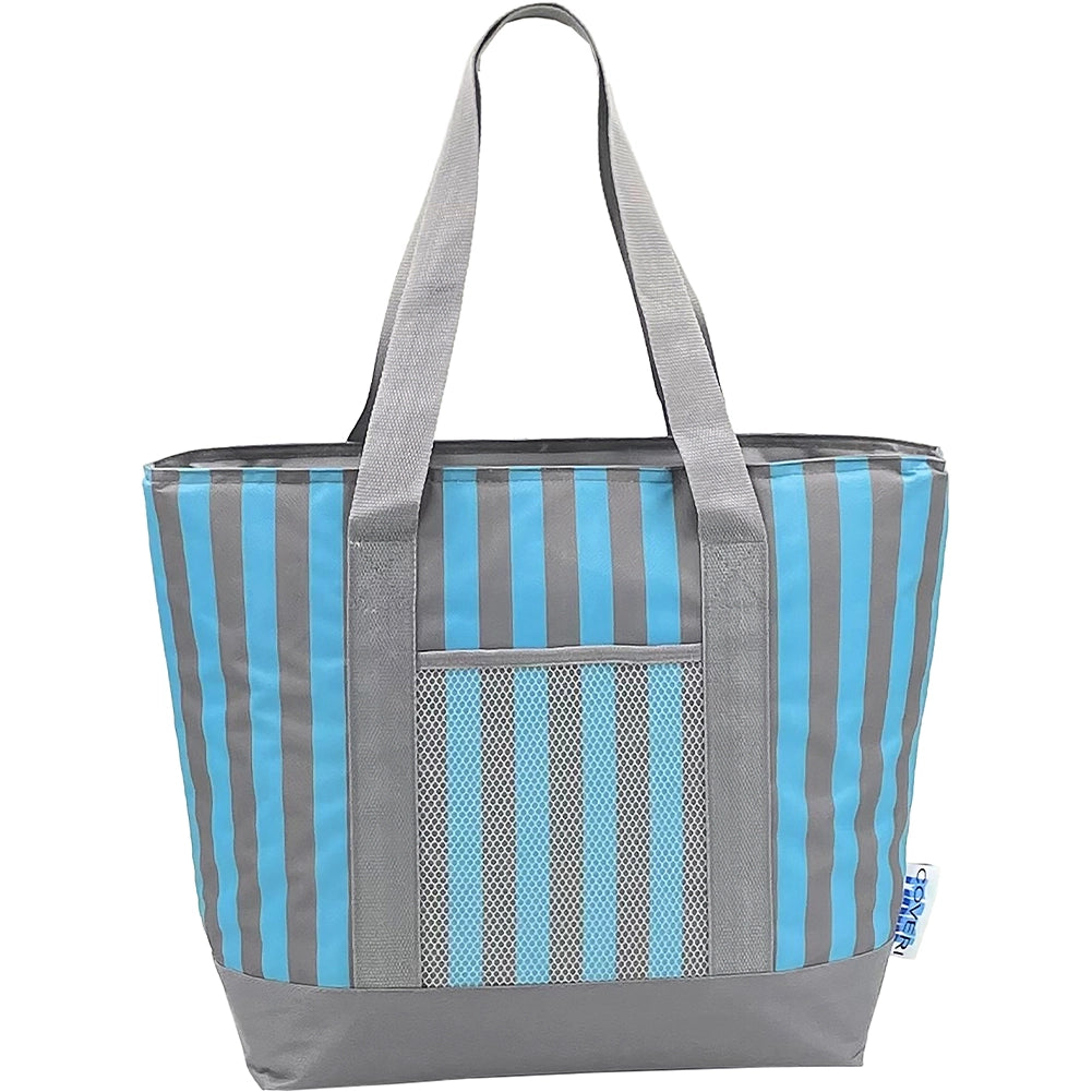 Borsa Frigo a Mano Capacità 17.5 L Borsetta Refrigerante a Strisce 42x15x36 cm